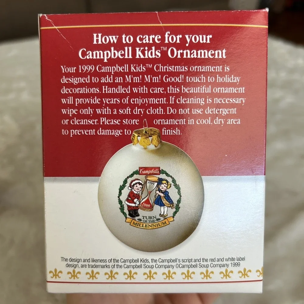 Campbell's Soup Kids 1999 Collector's Edition Christmas‎ Ornament Millennium Y2K